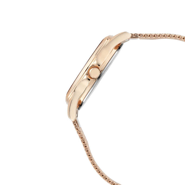 2565WM01 - Titan Sparkle Ladies, 50m Water Resistant, Charcoal Black Dial, Stainless Steel Mesh Strap, Golden