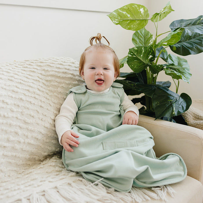 4 Season Ultimate Baby Sleep Bag, Merino Wool & Organic Cotton, 2 Months - 2 Years, Aloe