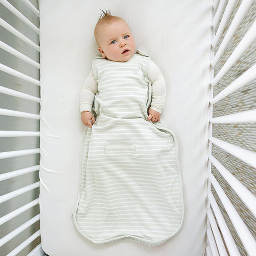 4 Season Ultimate Baby Sleep Bag, Merino Wool & Organic Cotton, 2 Months - 2 Years, Birch Gray