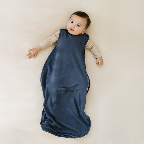 4 Season Ultimate Baby Sleep Bag, Merino Wool & Organic Cotton, 2 Months - 2 Years, Indigo
