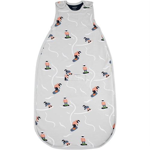 4 Season Ultimate Baby Sleep Bag, Merino Wool & Organic Cotton, 2 Months - 2 Years, Snowboarder
