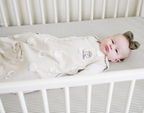 4 Season Ultimate Baby Sleep Bag, Merino Wool & Organic Cotton, 2 Months - 2 Years, Sheep