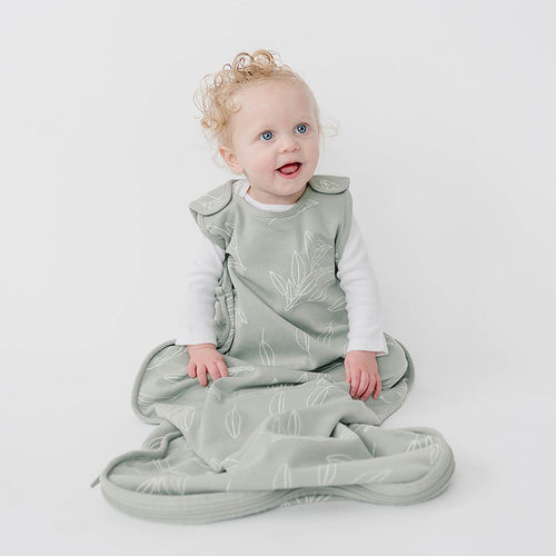 4 Season Ultimate Baby Sleep Bag, Merino Wool & Organic Cotton, 2 Months - 2 Years, Sage