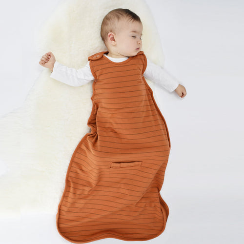4 Season Ultimate Baby Sleep Bag, Merino Wool & Organic Cotton, 2 Months - 2 Years, Terracotta