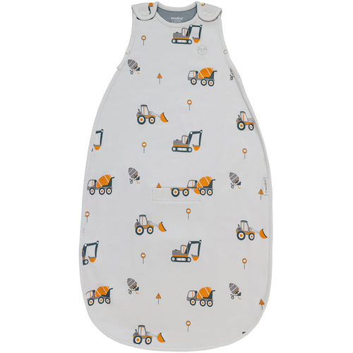 4 Season Ultimate Toddler Sleep Bag, Merino Wool & Organic Cotton, 2 - 4 Years, Heavy Machinery
