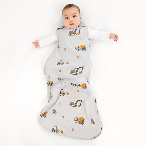 4 Season Ultimate Toddler Sleep Bag, Merino Wool & Organic Cotton, 2 - 4 Years, Heavy Machinery