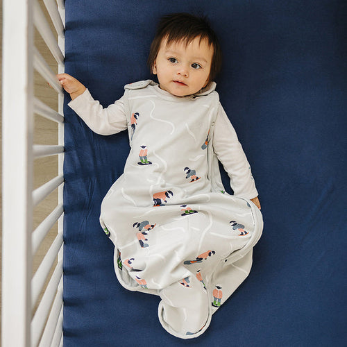 4 Season Ultimate Toddler Sleep Bag, Merino Wool & Organic Cotton, 2 - 4 Years, Snowboarder
