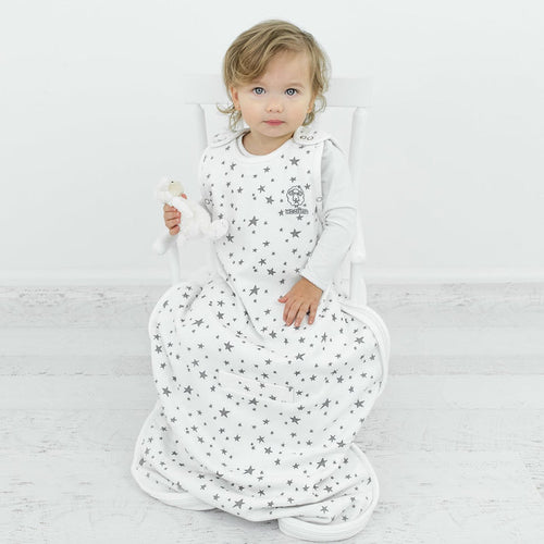 4 Season Ultimate Toddler Sleep Bag, Merino Wool & Organic Cotton, 2 - 4 Years, Star White