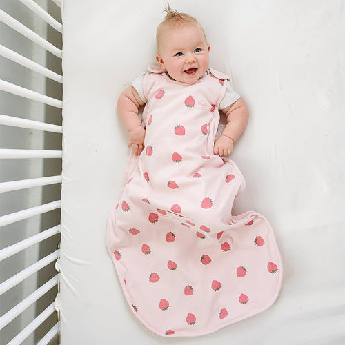 4 Season Ultimate Toddler Sleep Bag, Merino Wool & Organic Cotton, 2 - 4 Years, Strawberry