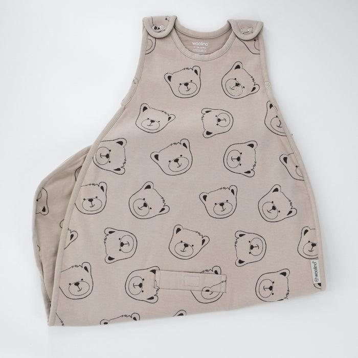 4 Season Ultimate Toddler Sleep Bag, Merino Wool & Organic Cotton, 2 - 4 Years, Teddy Bear
