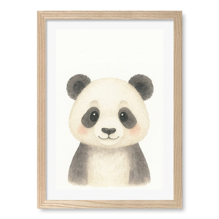 A4 (21 x 29.7cm) / Natural Oak Frame / White Border