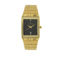 Black Dial Golden Metal Strap Watch