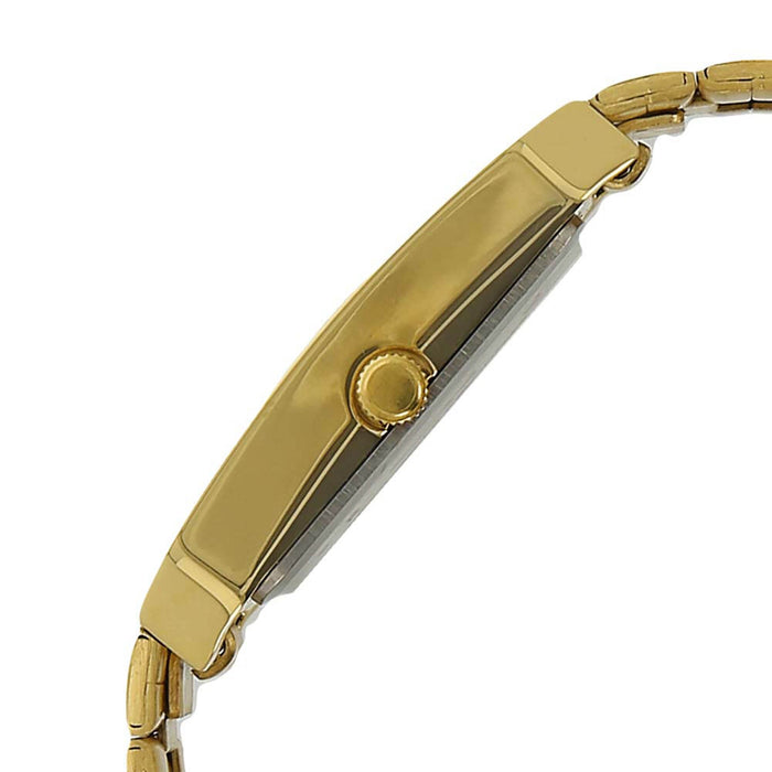 Black Dial Golden Metal Strap Watch