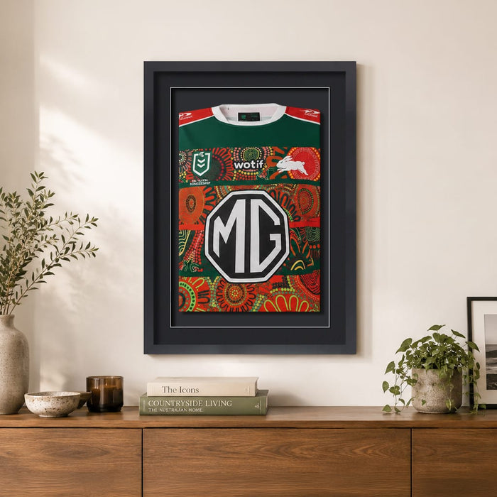 Black DIY Jersey Frame with Black Mat and Black Backing from our Australian Made Picture Frames collection by Profile Australia