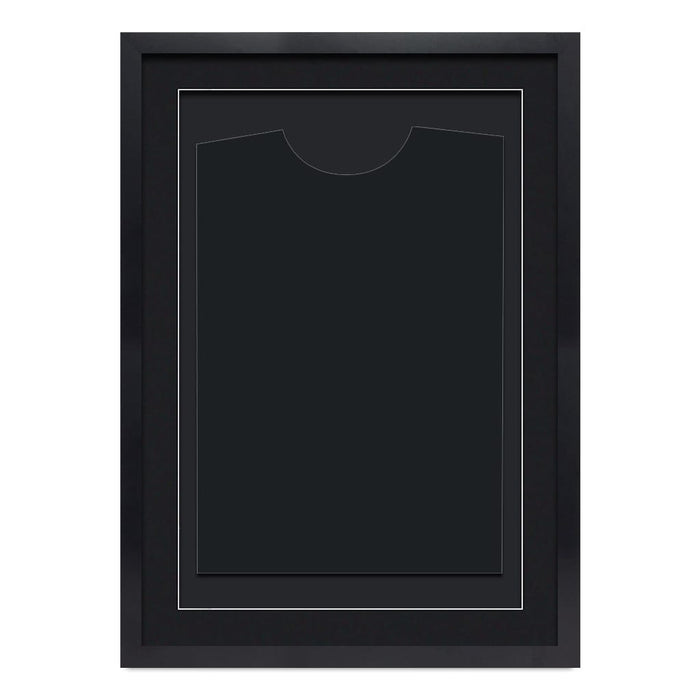 Black DIY Jersey Frame with Black Mat and Black Backing from our Australian Made Picture Frames collection by Profile Australia