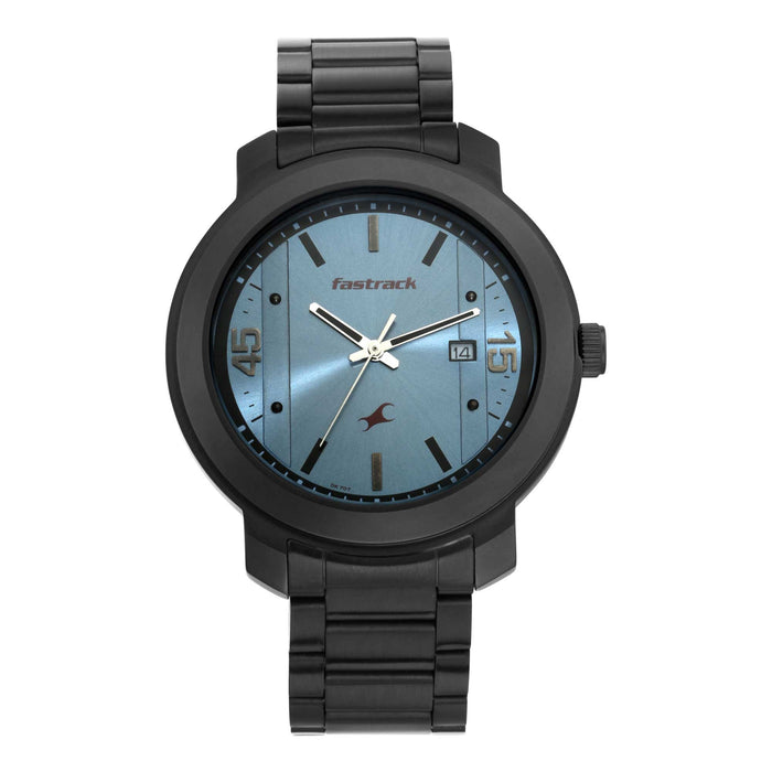 Blue Dial Stainless Steel Strap Watch