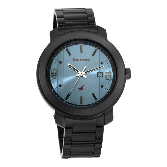 Blue Dial Stainless Steel Strap Watch