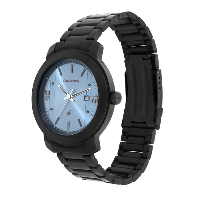 Blue Dial Stainless Steel Strap Watch