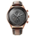 Bolt Black Dial Golden Brown Leather Strap Watch 1814KL03