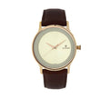 Champagne Dial Leather Strap Watch 1672WL01