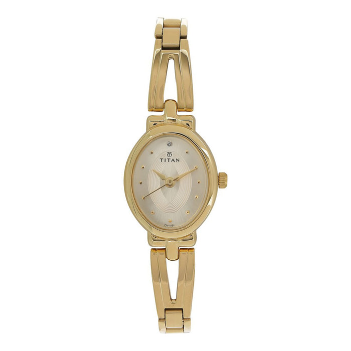 Champagne Dial Stainless Steel Strap Watch 2594YM01, Golden