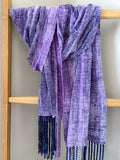 Chenille Bliss Scarf in Purple - Ready to Wear