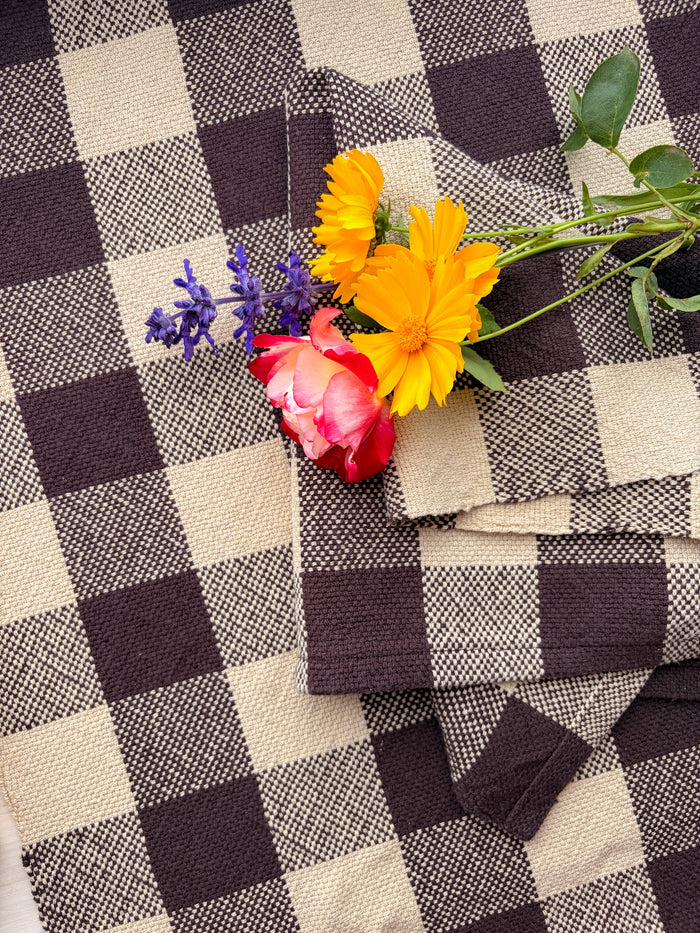 Classic Check Towels or Table Topper Pattern