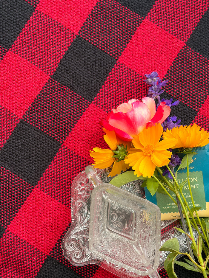 Classic Check Towels or Table Topper Pattern
