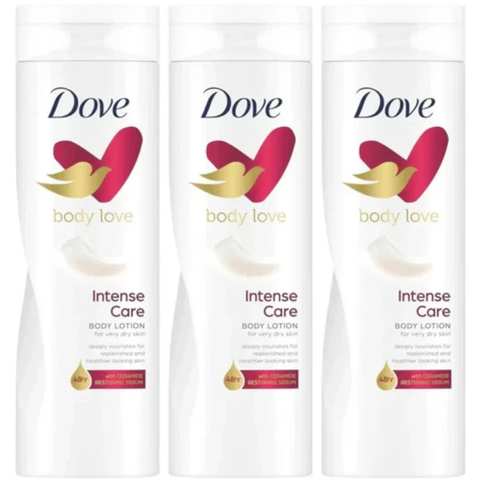 Dove Intense Care Body Lotion 400ml each (3 pack)