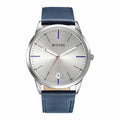 Elmnt Cool Grey Dial Leather Strap Watch