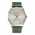 Elmnt Warm Grey  Dial Leather Strap Watch