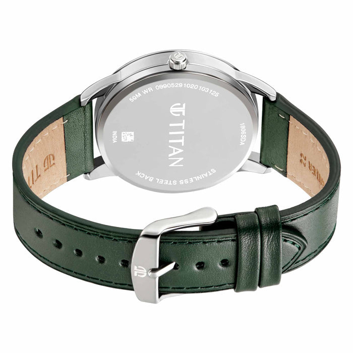 Elmnt Warm Grey  Dial Leather Strap Watch