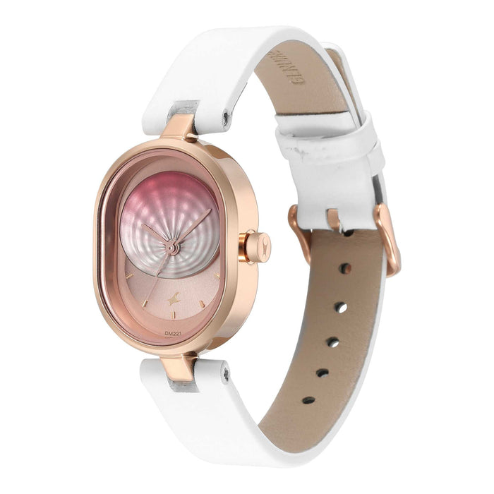 Fastrack Analog Pink Dial Women's Watch-6258WL01, WHITE