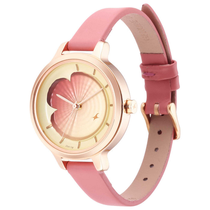 Fastrack Analog Red Dial Women's Watch-6264WL01, Pink, strap