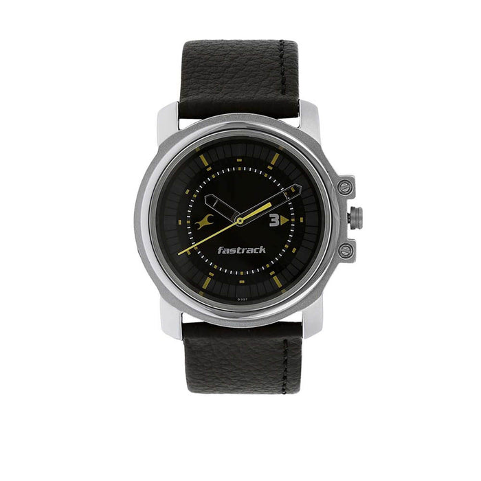 Fastrack Analog Watch for Men 3039SL02, Brown, strap