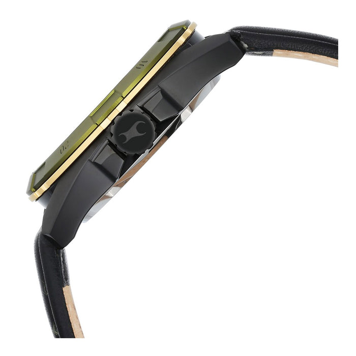 Fastrack Automatics Black Dial Leather Strap Watch for Guys 3297KL01