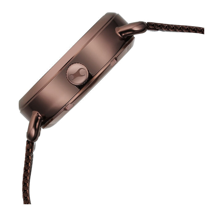 Fastrack Automatics Brown Dial Stainless Steel Strap Watch for Girls