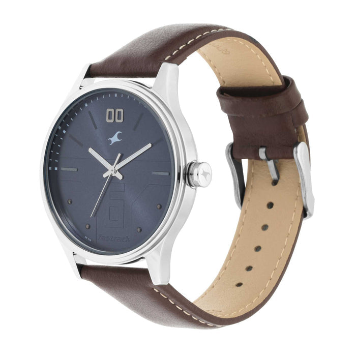 Fastrack Bare Basics Analog Blue Dial Men's Watch-3247SL01/NP3247SL01, Blue, strap, Blue, strap