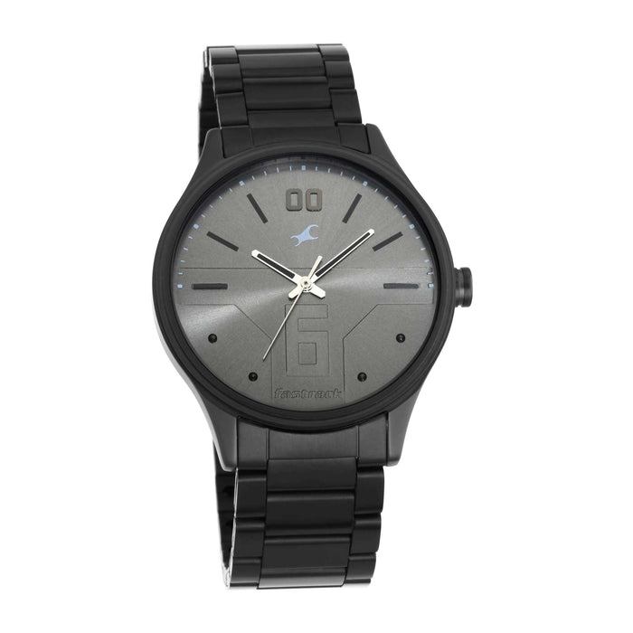 Fastrack Bare Basics Analog Grey Dial Men's Watch-3247NM02/NP3247NM02, Grey, strap