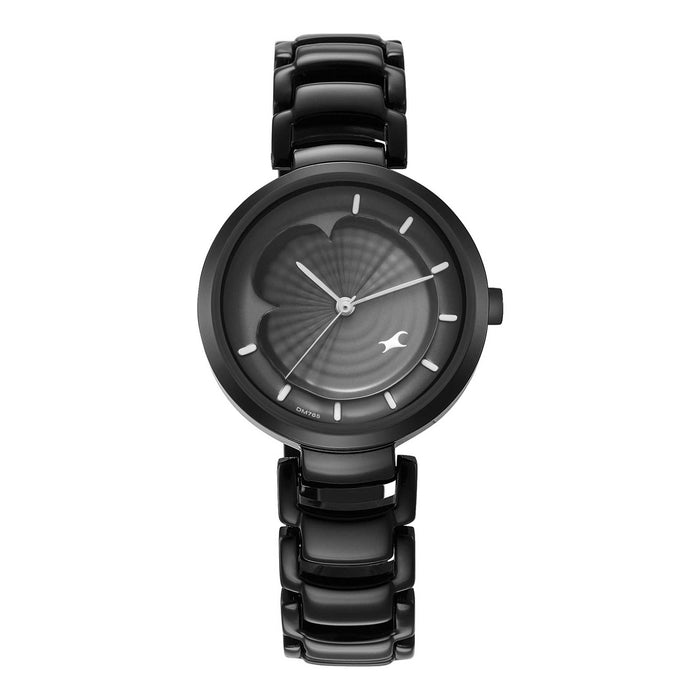 Fastrack Black Dial Analog Watch for Women -NR6277NM01, IPBLACK, strap