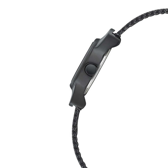 Fastrack Black Dial Stainless Steel Strap Watch 6004NM01