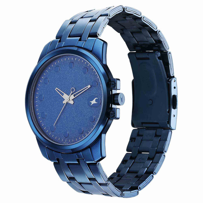 Fastrack Blue Round Dial Blue Strap Watch For Gents