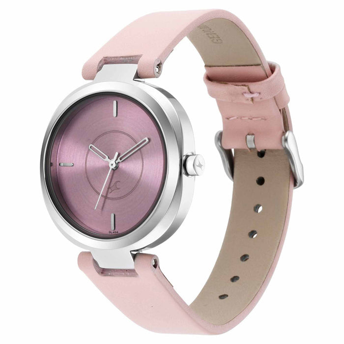 Fastrack Casual Analog Pink Dial Women's Watch-6247SL01, Pink, strap