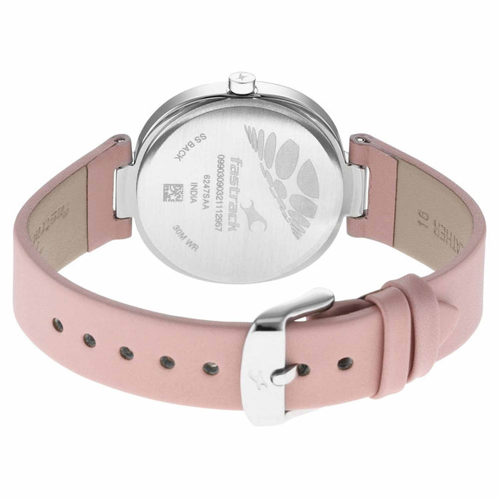 Fastrack Casual Analog Pink Dial Women's Watch-6247SL01, Pink, strap