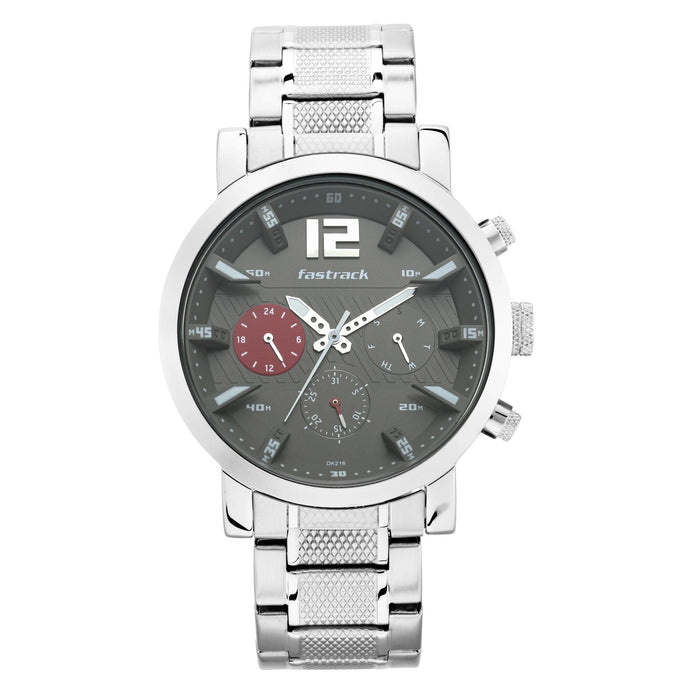 Fastrack Fastfit Analog Gray Dial Men's Watch-3227SM01, Grey, Grey