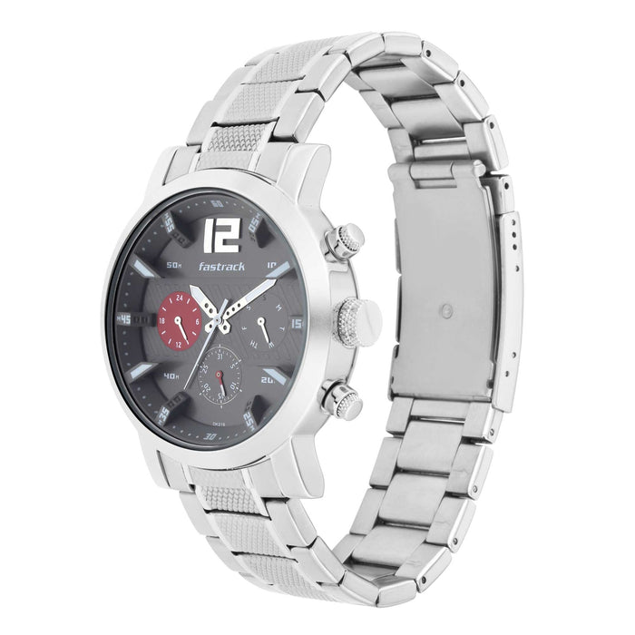 Fastrack Fastfit Analog Gray Dial Men's Watch-3227SM01, Grey, Grey