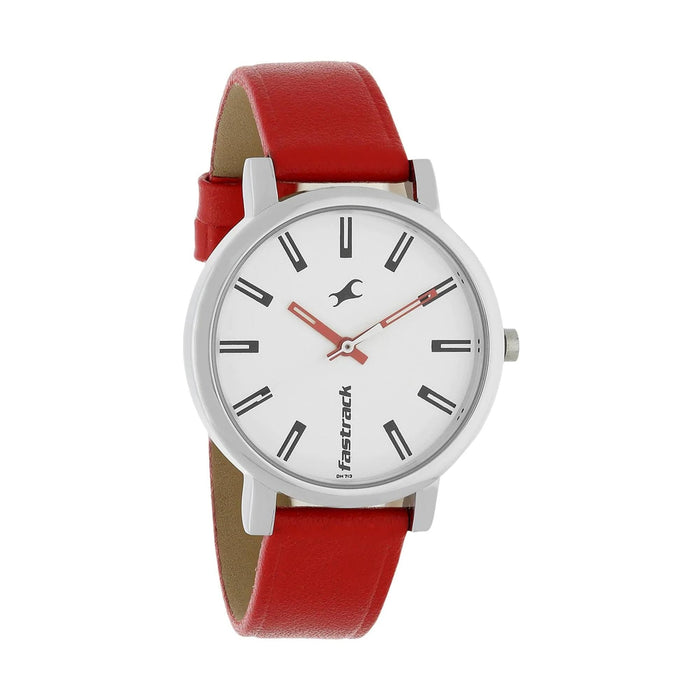 Fastrack Fundamentals White Dial Analog Watch for Women 68010SL01