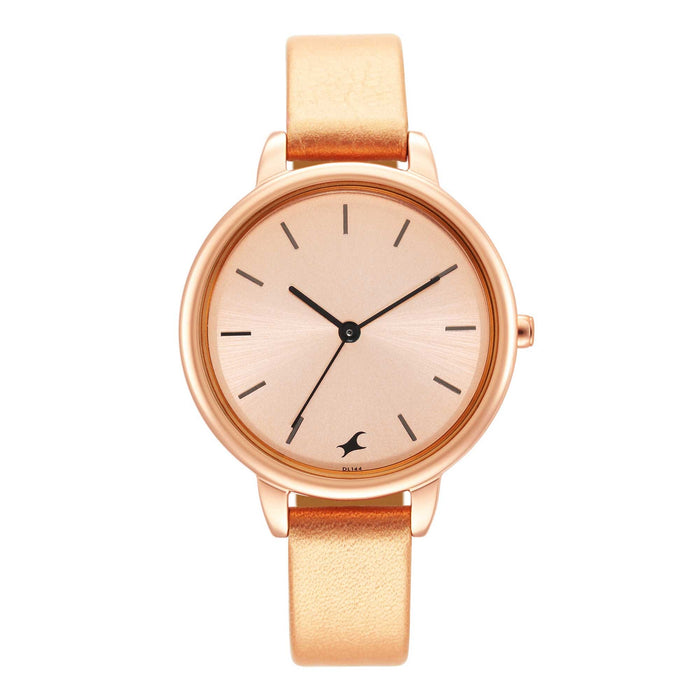 Fastrack Glitch Analog Rose Gold Dial Women's Watch-6234WL01, Rose Gold, Analog Watch