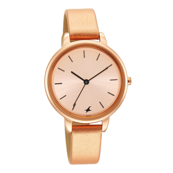 Fastrack Glitch Analog Rose Gold Dial Women's Watch-6234WL01, Rose Gold, Analog Watch