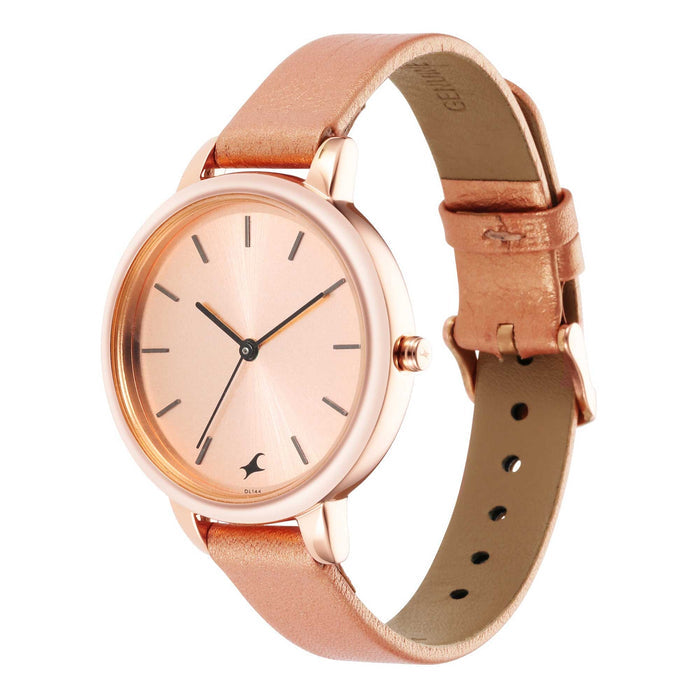 Fastrack Glitch Analog Rose Gold Dial Women's Watch-6234WL01, Rose Gold, Analog Watch